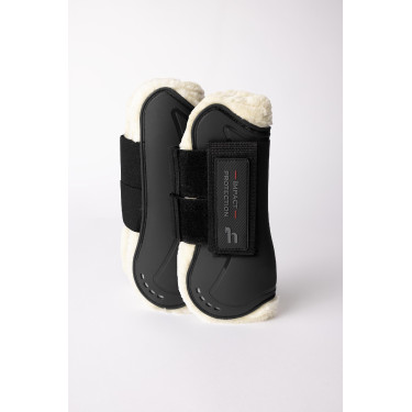 Horze Armour Airflow peesbeschermers met imitatiebont Zwart