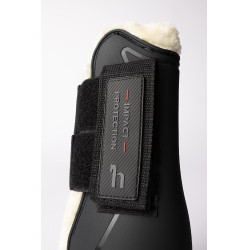 Horze Armour Airflow peesbeschermers met imitatiebont Zwart