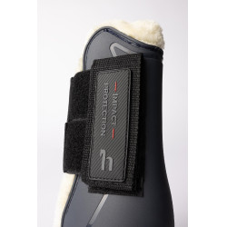 Guêtres avec fausse fourrure Horze Armour Airflow Marine Bleu marine