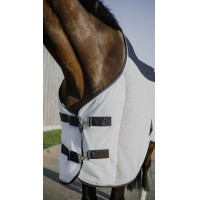 Couverture Equithème Flycool Marine / blanc Bleu