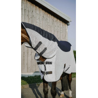 Equithème Flycool Combo deken Marine / wit Blauw