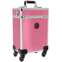 Poetskoffer op wielen Je t'aime Equithème Roze / zilver