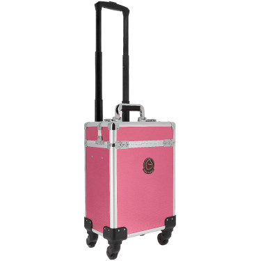 Poetskoffer op wielen Je t'aime Equithème Roze / zilver