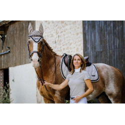 Polo concours Equithème Suzanne femme Taupe Marron