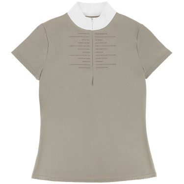 Polo concours Equithème Suzanne femme Taupe Marron