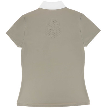 Wedstrijdpolo Equithème Suzanne dames Taupe Bruin