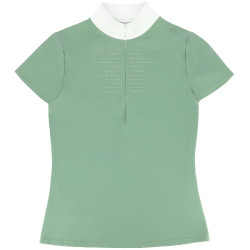 Polo concours Equithème Suzanne femme Vert clair Polo concours Equithème Suzanne femme Vert clair