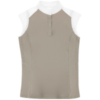 Polo concours sans manches Equithème Judith femme Blanc