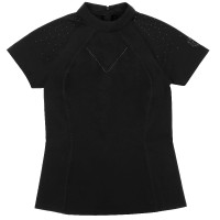 Polo Je t'aime Equithème Claudia femme Noir