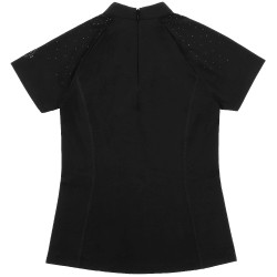 Polo Je t'aime Equithème Claudia femme Noir