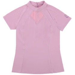 Polo Je t'aime Equithème Claudia femme Mauve Violet