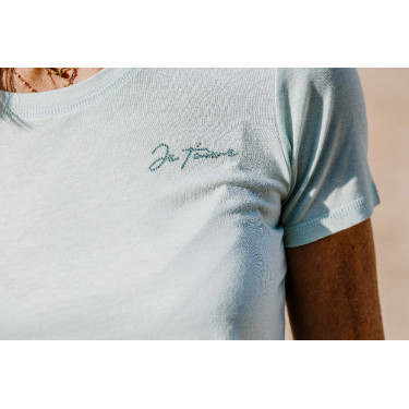 T-shirt Ik hou van je Equithème Bonnie dames Groen / mint