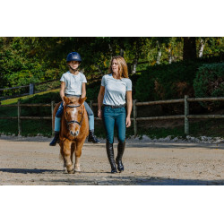 T-shirt Je t'aime Equithème Bonnie femme Vert / menthe