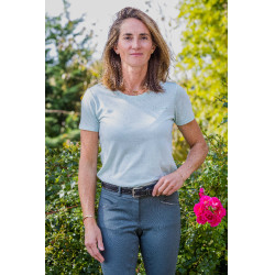 T-shirt Je t'aime Equithème Bonnie femme Vert / menthe