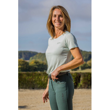 T-shirt Je t'aime Equithème Bonnie femme Vert / menthe
