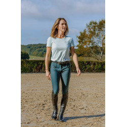 T-shirt Je t'aime Equithème Bonnie femme Vert / menthe