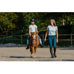 T-shirt Je t'aime Equithème Bonnie femme Vert / menthe