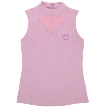 Mouwloos T-shirt Je t'aime Equithème Carla dames Mauve Violet