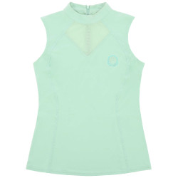 T-shirt sans manches Je t'aime Equithème Carla femme Vert / menthe