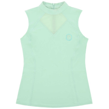 T-shirt sans manches Je t'aime Equithème Carla femme Vert / menthe