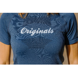 Seamless T-shirt met korte mouwen Equithème Elena dames Marine Marineblauw