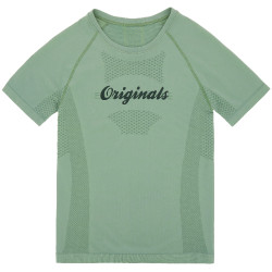 Seamless T-shirt met korte mouwen Equithème Elena dames Kaki Groen