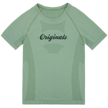 Seamless T-shirt met korte mouwen Equithème Elena dames Kaki Groen