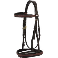 Bridon en cuir huilé Norton Pro London Havane Marron Bridon en cuir huilé Norton Pro London Havane Marron