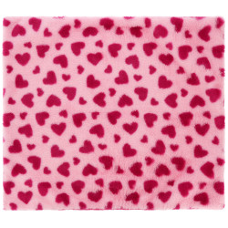 Serviette lustrante Je t'aime Equithème 2 faces Rose / fuchsia