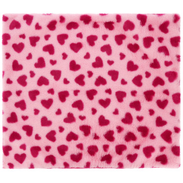 Serviette lustrante Je t'aime Equithème 2 faces Rose / fuchsia