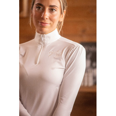 Polo de concours Pénélope Bruges Mesh femme Blanc