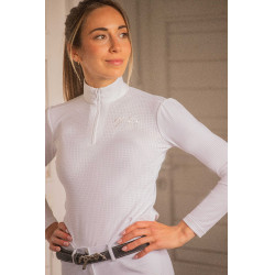 Polo de concours Pénélope Bruges Mesh femme Blanc