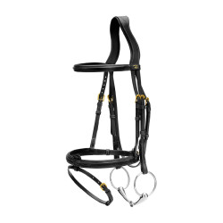 Bridon Combiné Neusriem Dy'on D Collection Zwart Bridon Combiné Neusriem Dy'on D Collection Zwart