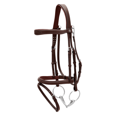Hoofdstel Neusriem Gecombineerd Met Musketon Dy'on Working Bruin