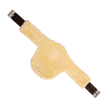 Afneembare schapenvacht voor Kentucky Buikriem. Bruin