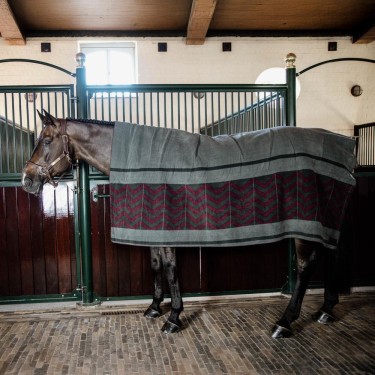 Couverture Séchante Carré Heavy Fishbone Kentucky Bordeaux