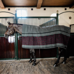 Zweetdeken Vierkant Heavy Fishbone Kentucky Bordeaux