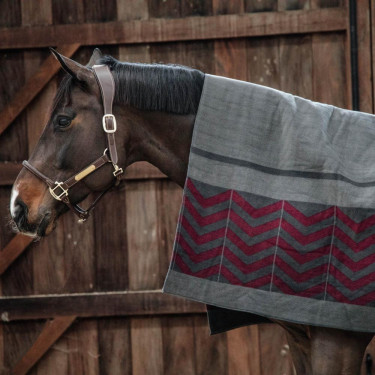 Couverture Séchante Carré Heavy Fishbone Kentucky Bordeaux