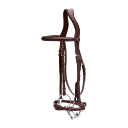 Bridon Muserolle Allemande Ajustable New English Collection by Dy'on Brun Marron