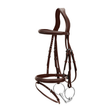 Bridon Muserolle Combinée US Collection by Dy'on Brun Marron