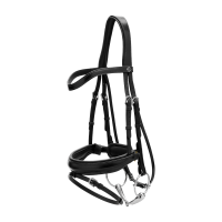 Bridon Muserolle Combinée Large Working By Dy'on Brun Marron