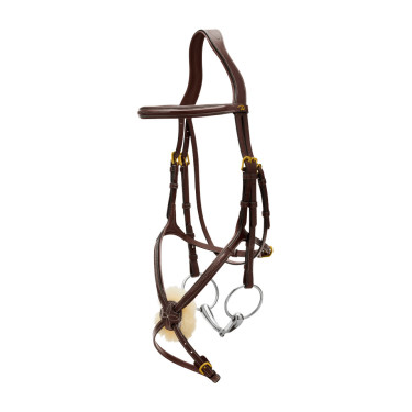 Bridon Muserolle Croisée D Collection by Dy'on Brun Marron Bridon Muserolle Croisée D Collection by Dy'on Brun Marron