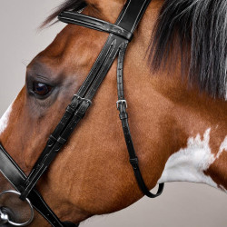 Bridon Muserolle Large Hunter US Collectie van Dy'on Zwart Bridon Muserolle Large Hunter US Collectie van Dy'on Zwart