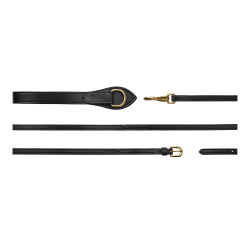Rênes allemandes Full Leather 1/2 D Collection by Dy'on Noir