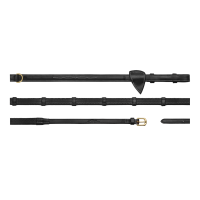 Rênes Howlett Caoutchouc 1/2 Avec 7 Arretoirs D Collection by Dy'on Noir