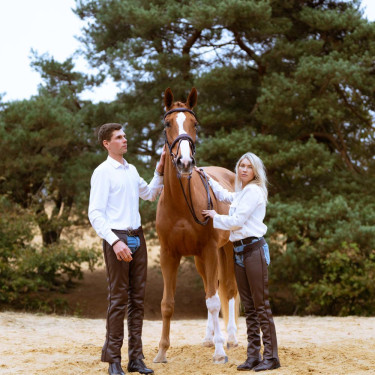 Long Chaps Cuir Dy'on Brun Marron