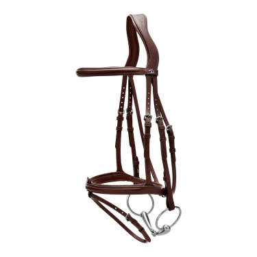 Bridon Sperriem Combinée Dy'on New English Collection Bruin