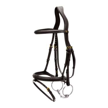 Bridon Dy'on D collectie gecombineerde gevlochten neusriem Zwart