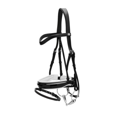 Bridon Working by Dy'on Combiné Neusriem Breed Vernis Witte Voering