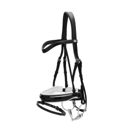 Bridon Working by Dy'on Muserolle Combinée Large Vernie Doublure Blanche